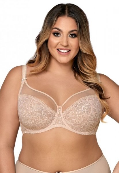 Ava 1396 crystal beżowy biustonosz miękki plus size