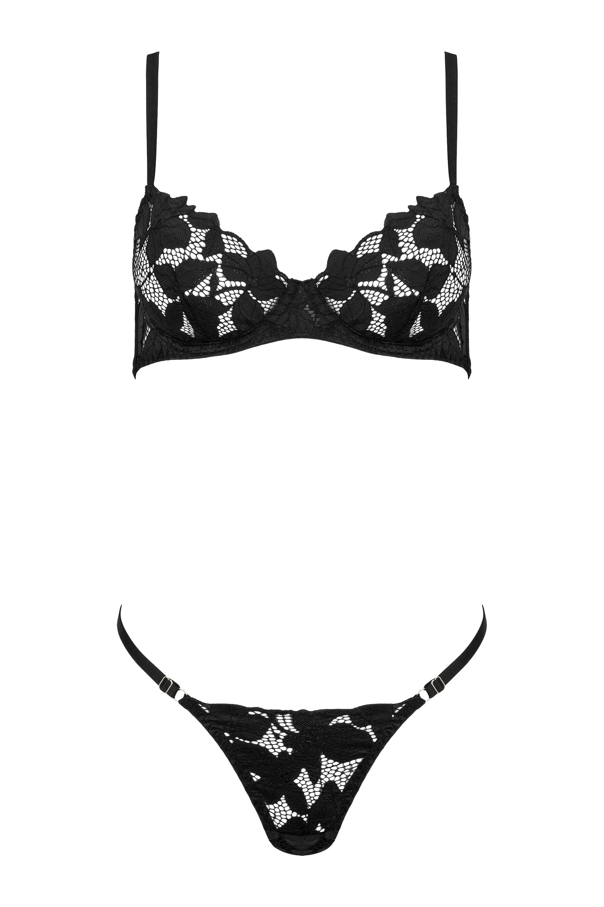 Komplet bielizny - TP103 2pcs set black