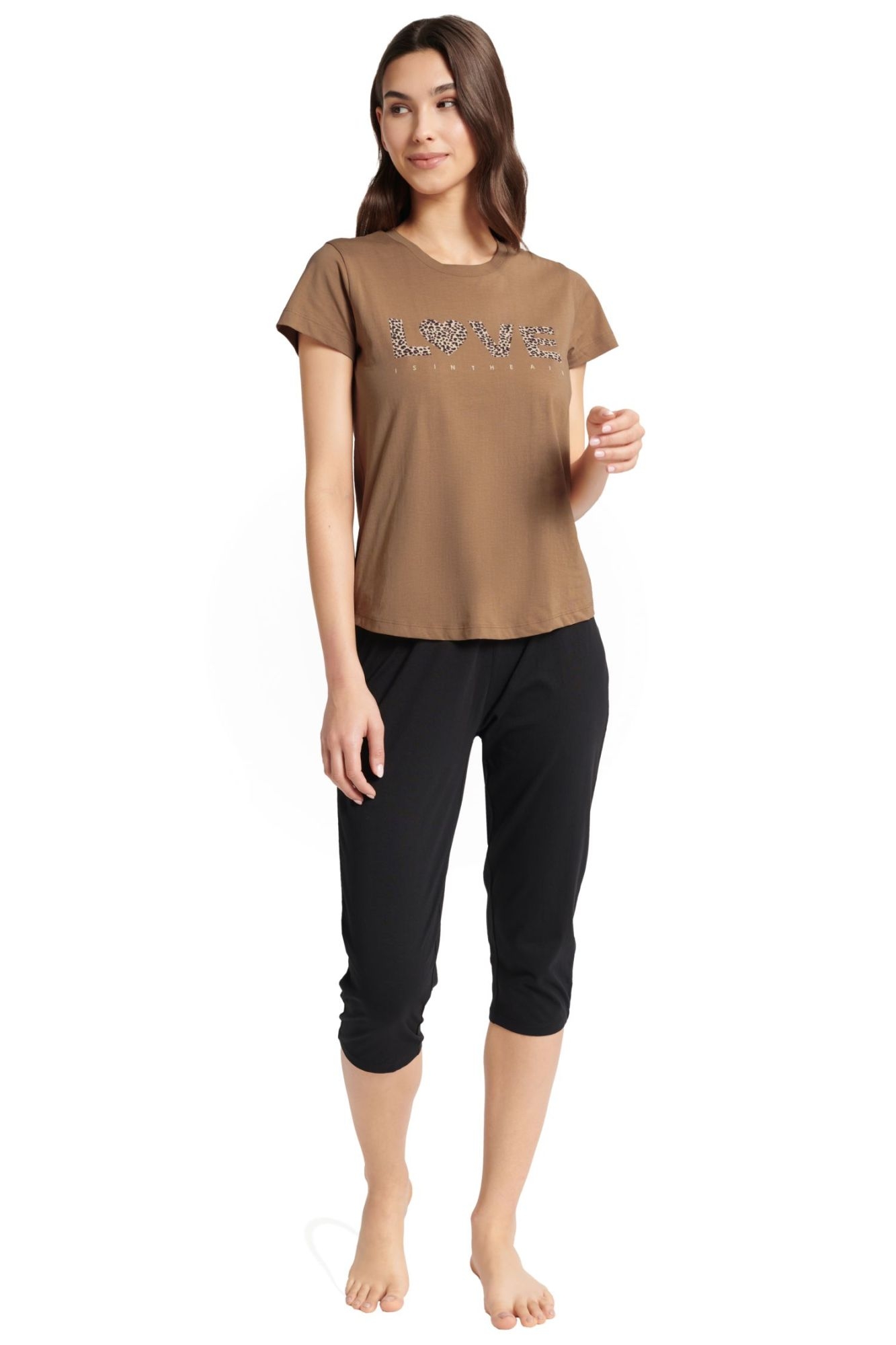 Piżama Boutique 40615 brązowa