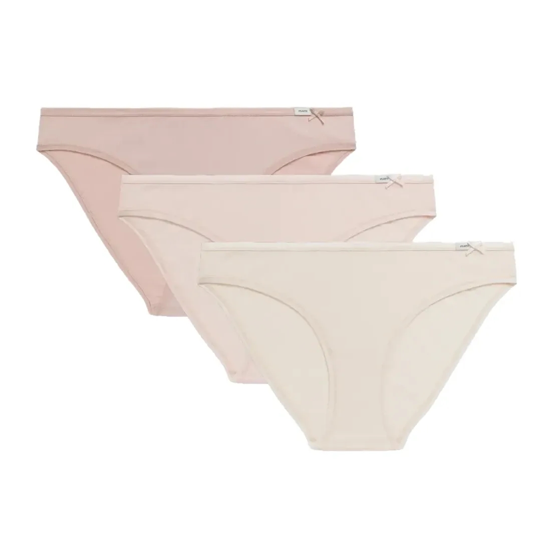 Figi bikini 001 3-pak ecr/bez/pud