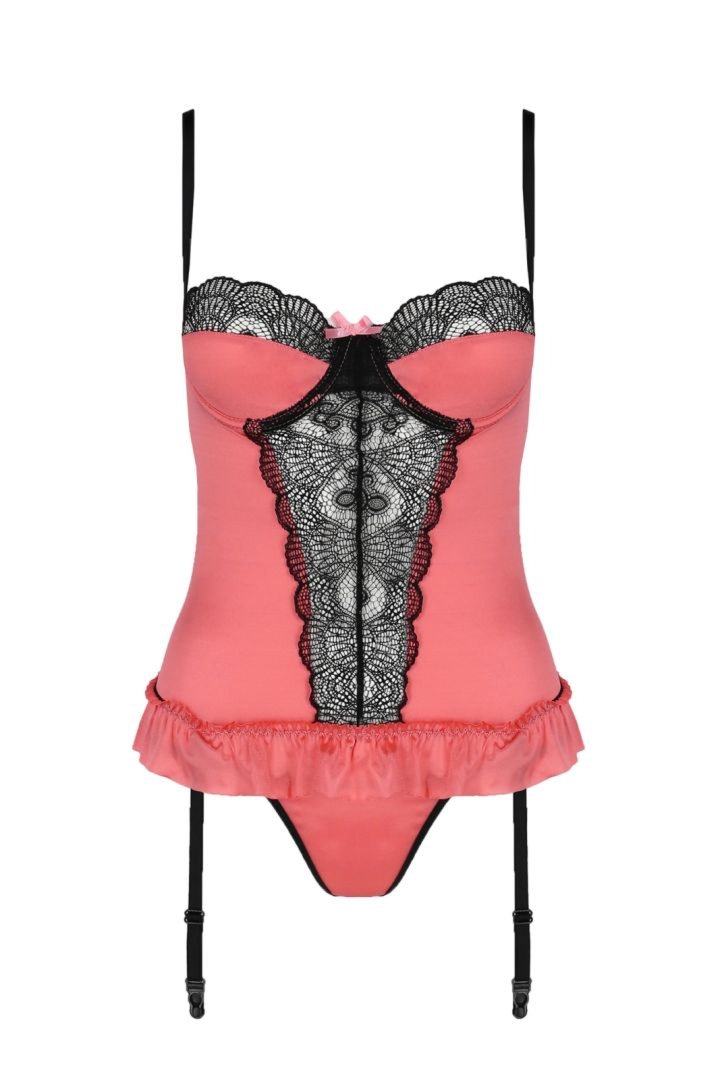 Top gorsetowy - ROSALIE CORSET pink L/XL