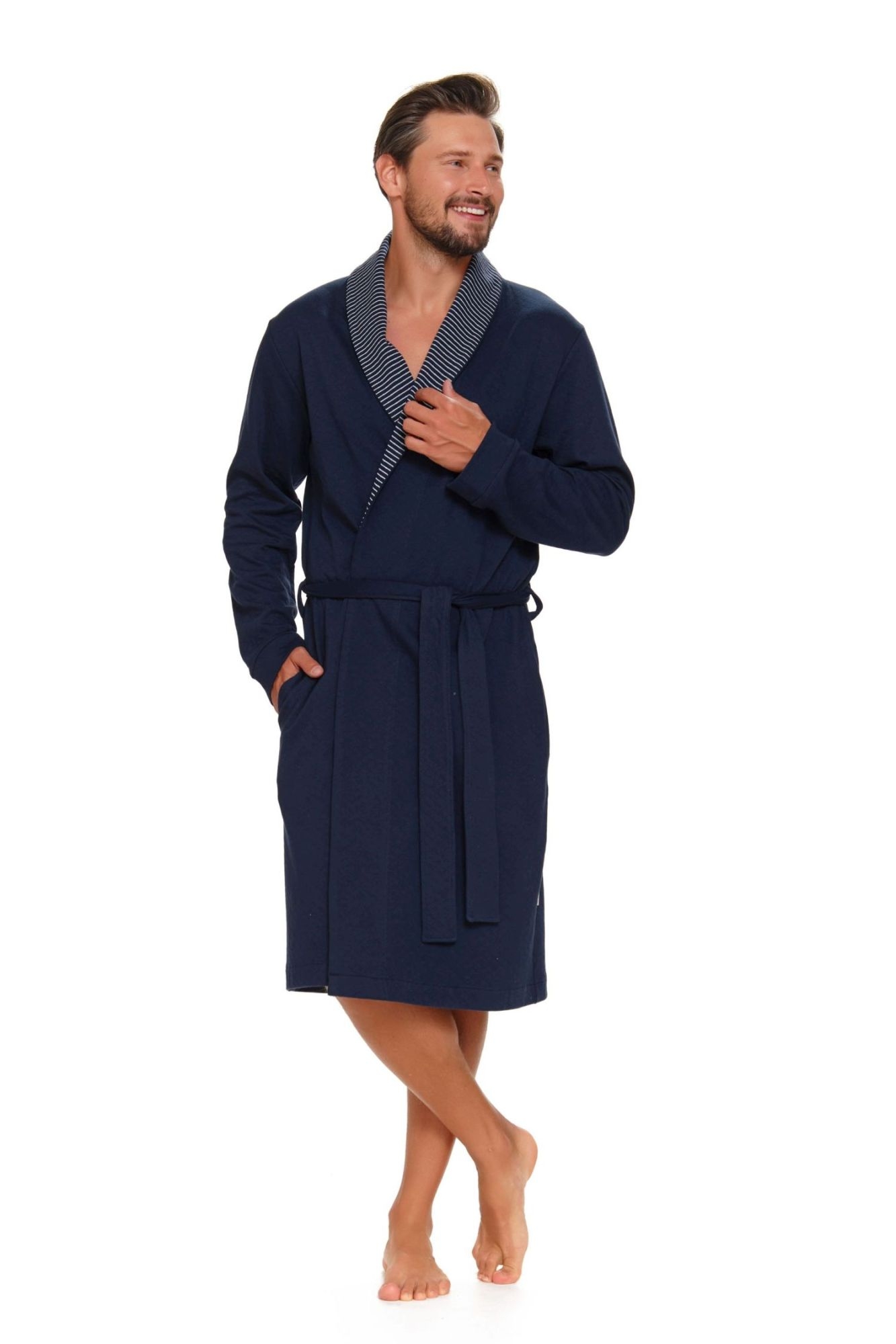 Szlafrok SMW 5283 navy blue