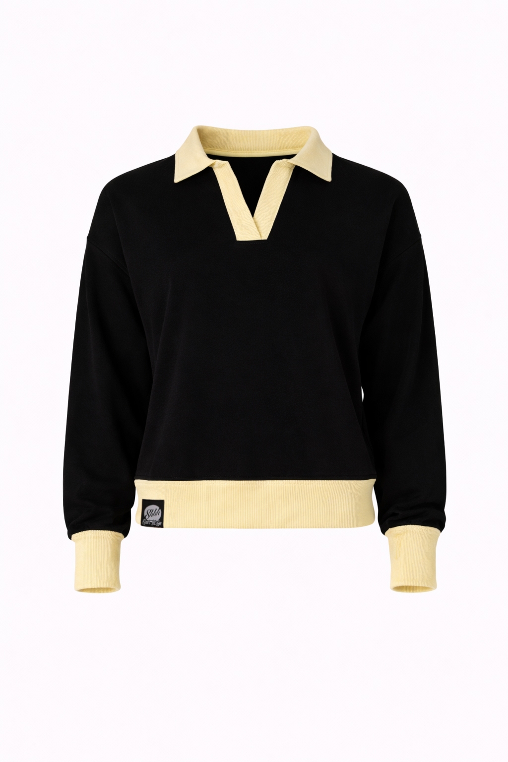 Bluza z ko�nierzykiem - HOODIE 4 black/yellow