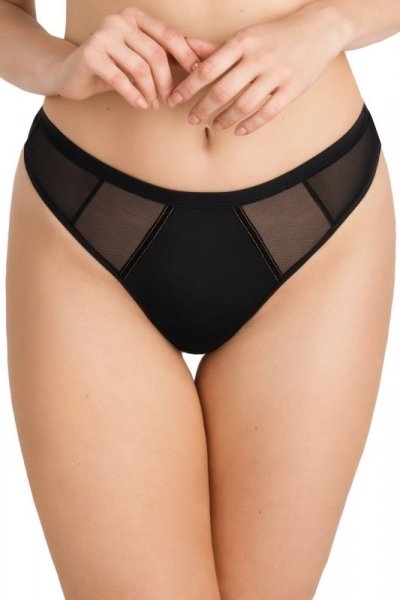 Gorsenia Just black 826 stringi damskie