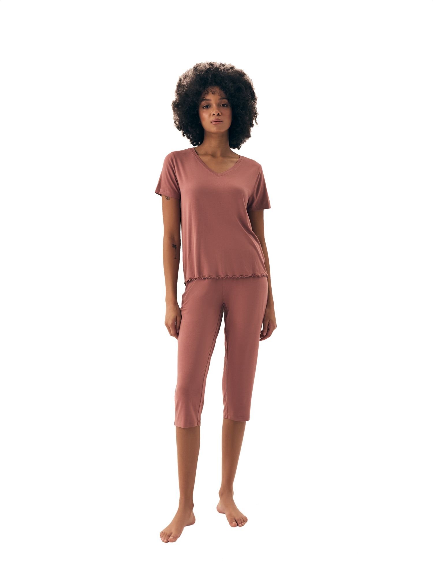 Piżama damska Noves 43023 mauve