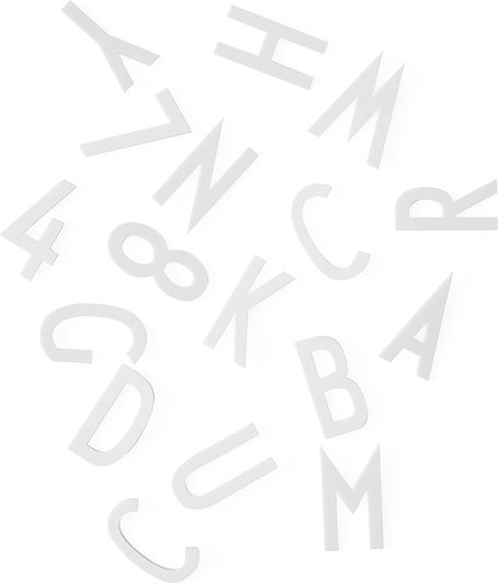 Image of litery i cyfry duże do tablicy design letters 159 szt. białe