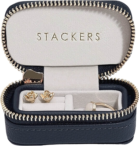 Pudełko podróżne na biżuterię Travel Mini Stackers granatowe