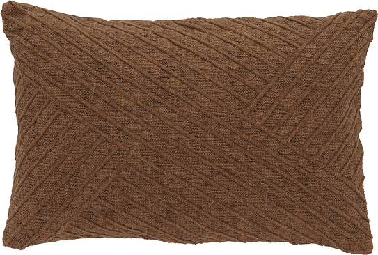 poduszka dekoracyjna diagonal 40 x 60 cm jasnobrązowa