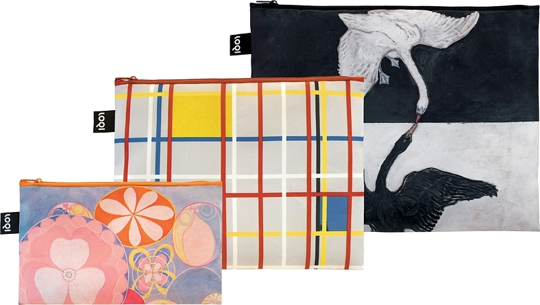 Saszetki LOQI Artist Hilma af Klint & Piet Mondrian z recyklingu 3 szt.