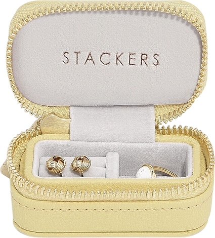 Pudełko podróżne na biżuterię Travel Mini Stackers żółte