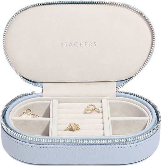 pudełko podróżne na biżuterię stackers travel owalne lawendowe