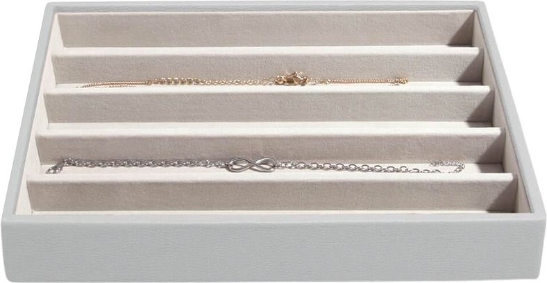 szkatułka na biżuterię stackers pięciokomorowa classic kamienna szarość