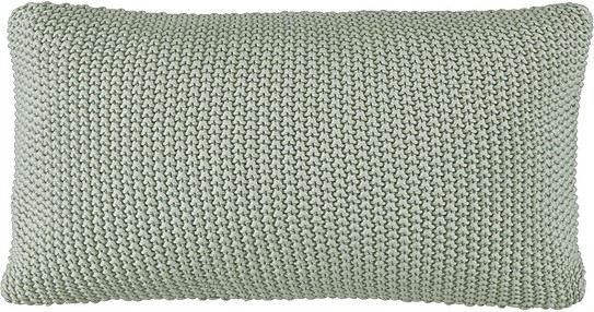 poduszka nordic knit 30 x 60 cm pastelowa zieleń z bawełny organicznej