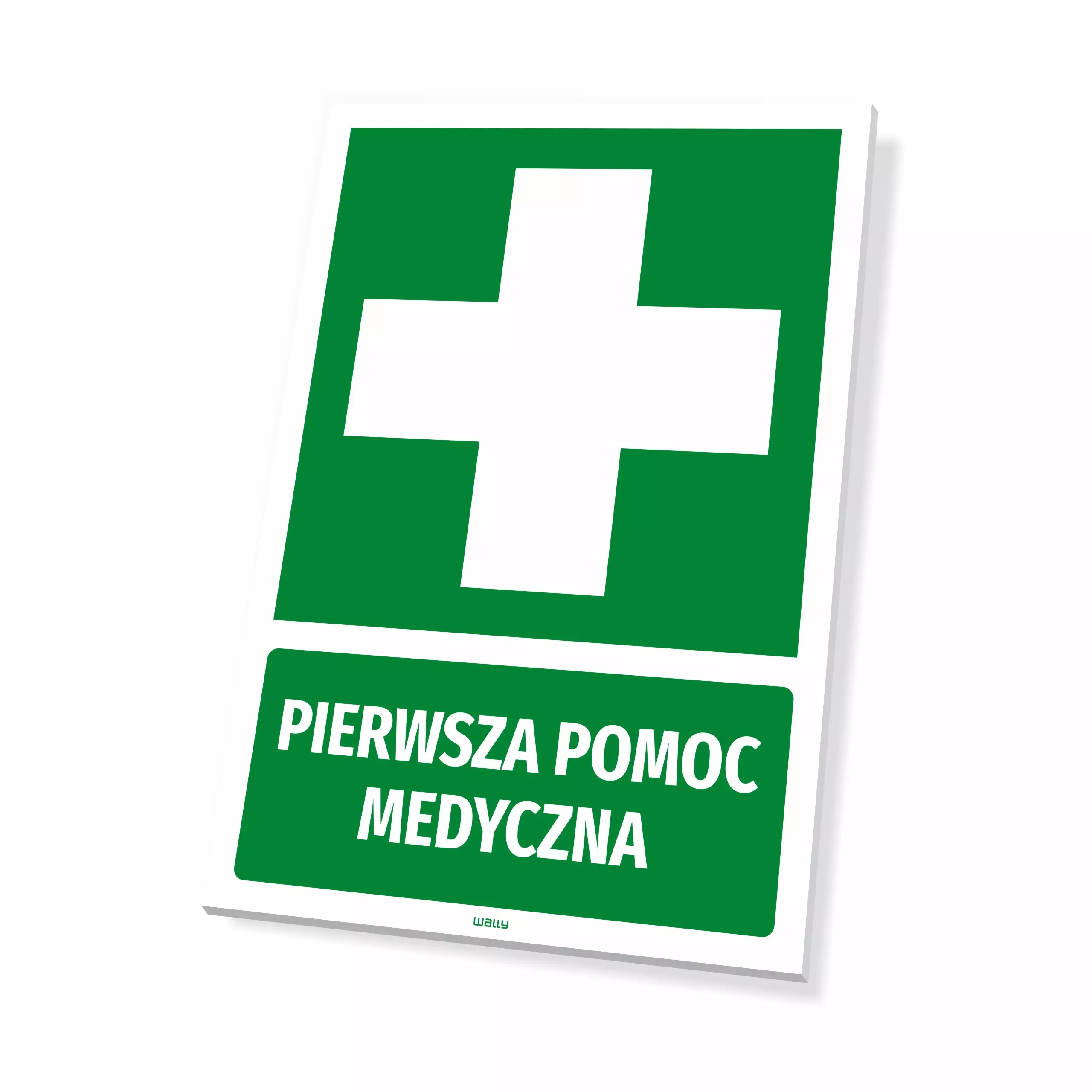 Tabliczka: pierwsza pomoc medyczna