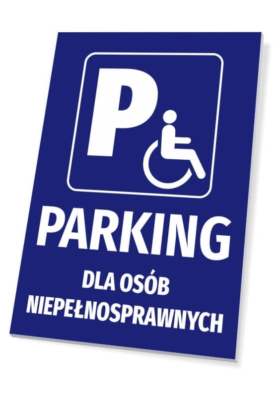 Tabliczka: Parking dla osób niepełnosprawnych