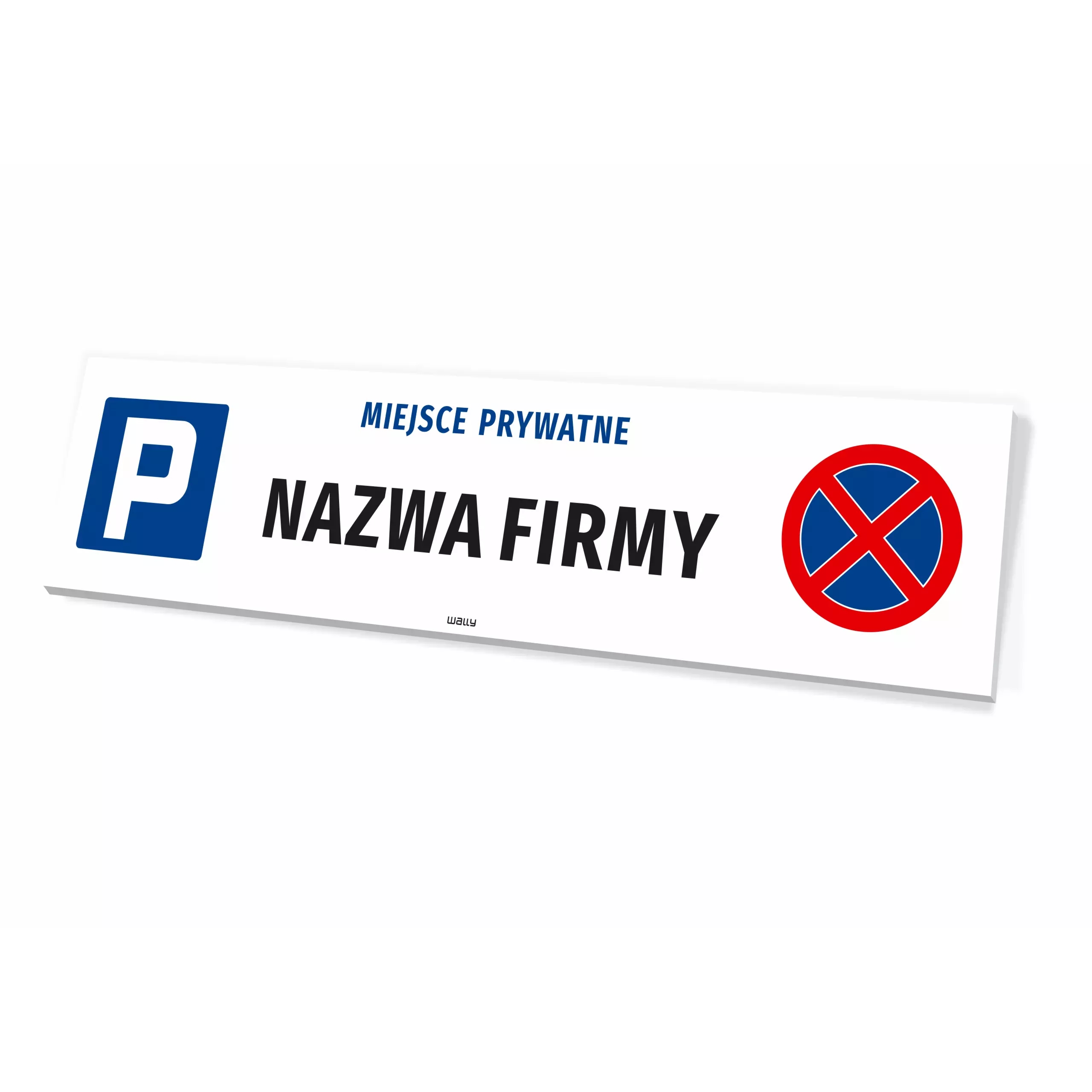 Tabliczka - miejsce prywatne nazwa firmy, placówki z personalizacją, 50x12 cm