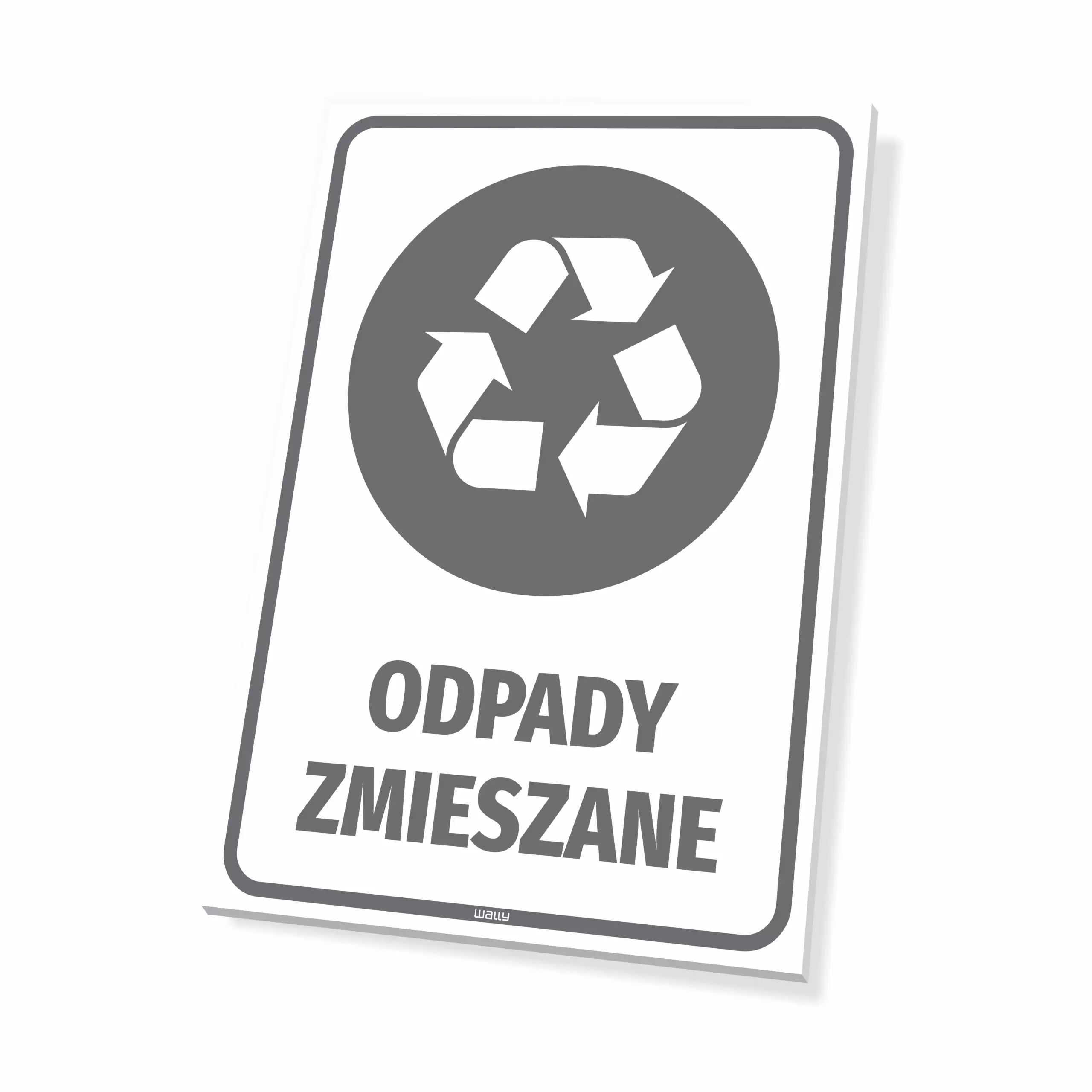 Tabliczka na kosz - Odpady zmieszane