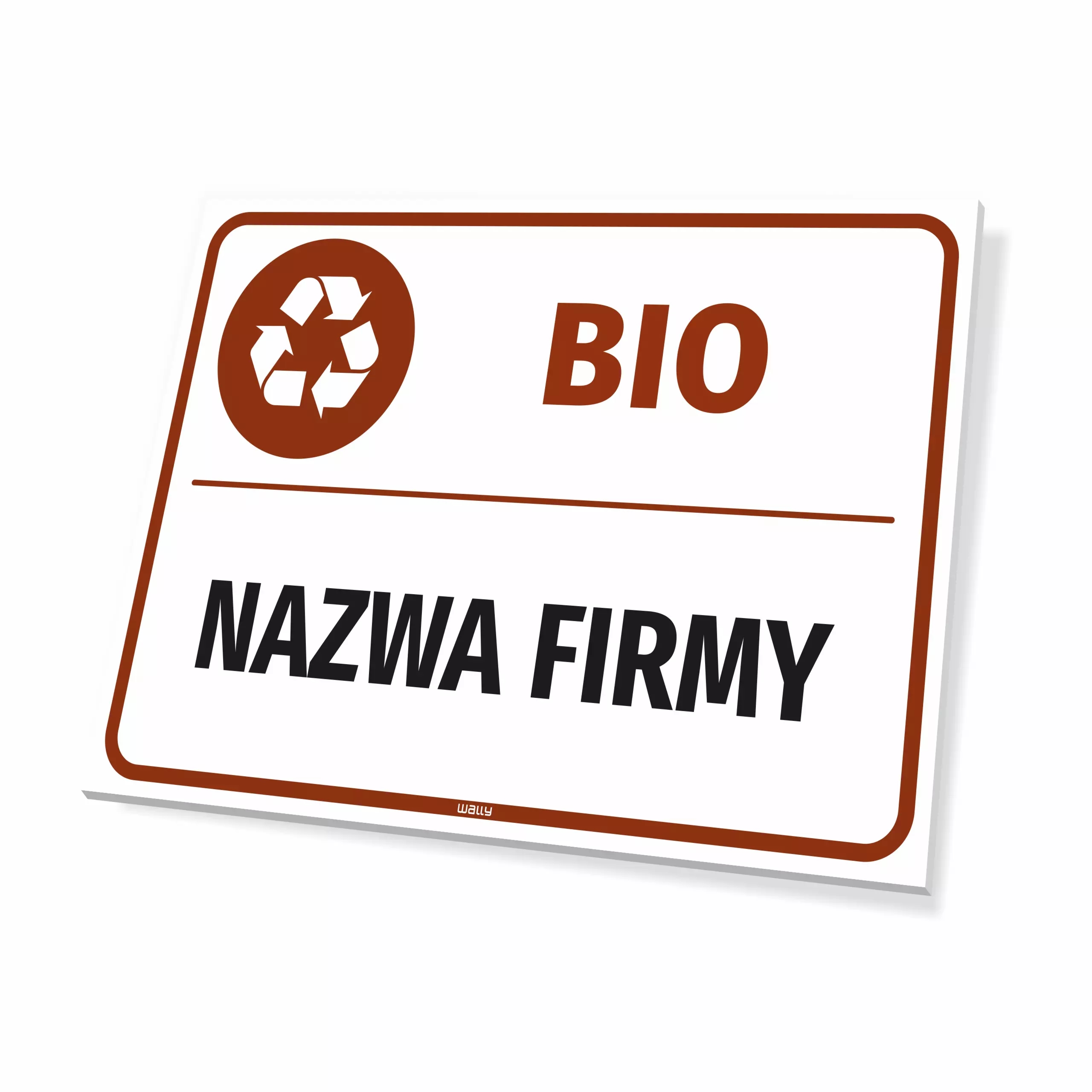 Tabliczka: oznaczenie na kosz - BIO, nazwa firmy
