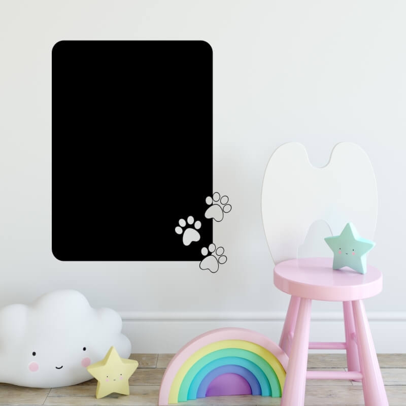 Naklejka samoprzylepna tablicowa kredowa dla dzieci kocie łapki 3tk09