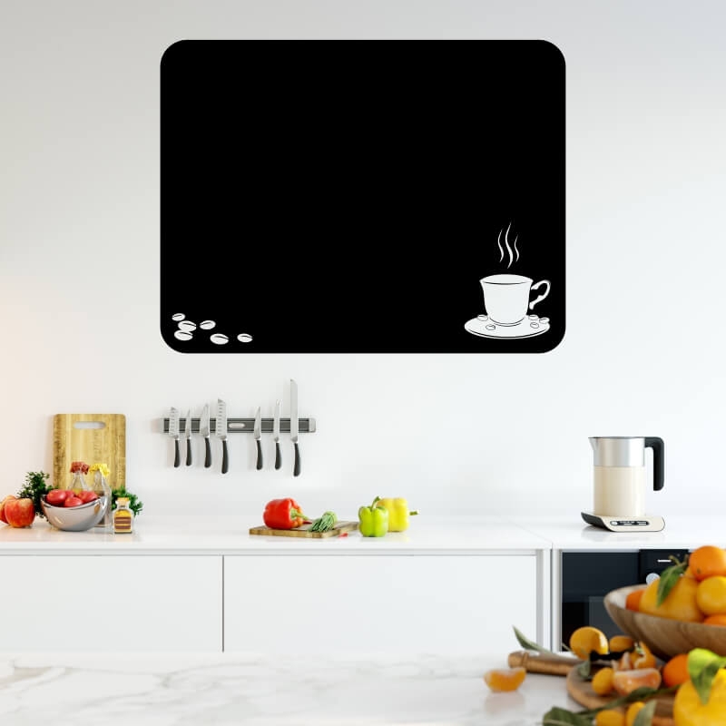 naklejka samoprzylepna tablicowa kredowa do kuchni kawa 3tk17