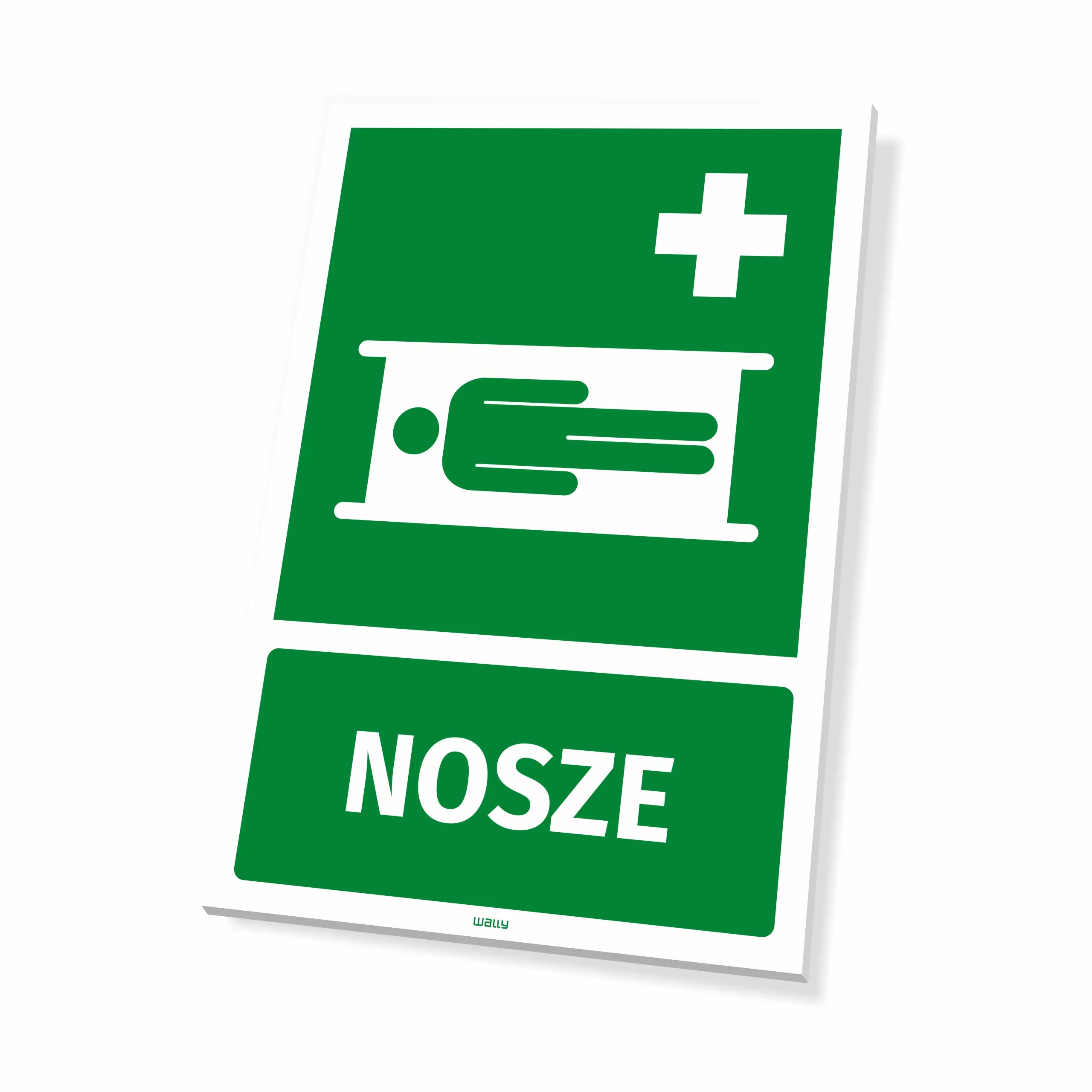 Tabliczka informacyjna: nosze