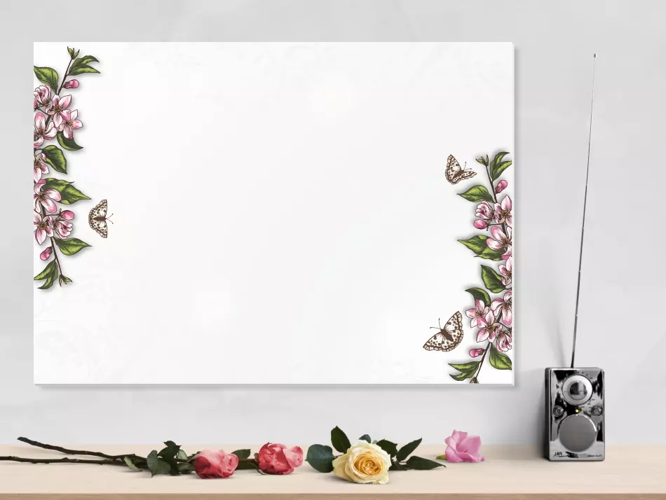 tablica suchoÅ›cieralna drukowana 084 kwiatki motyle