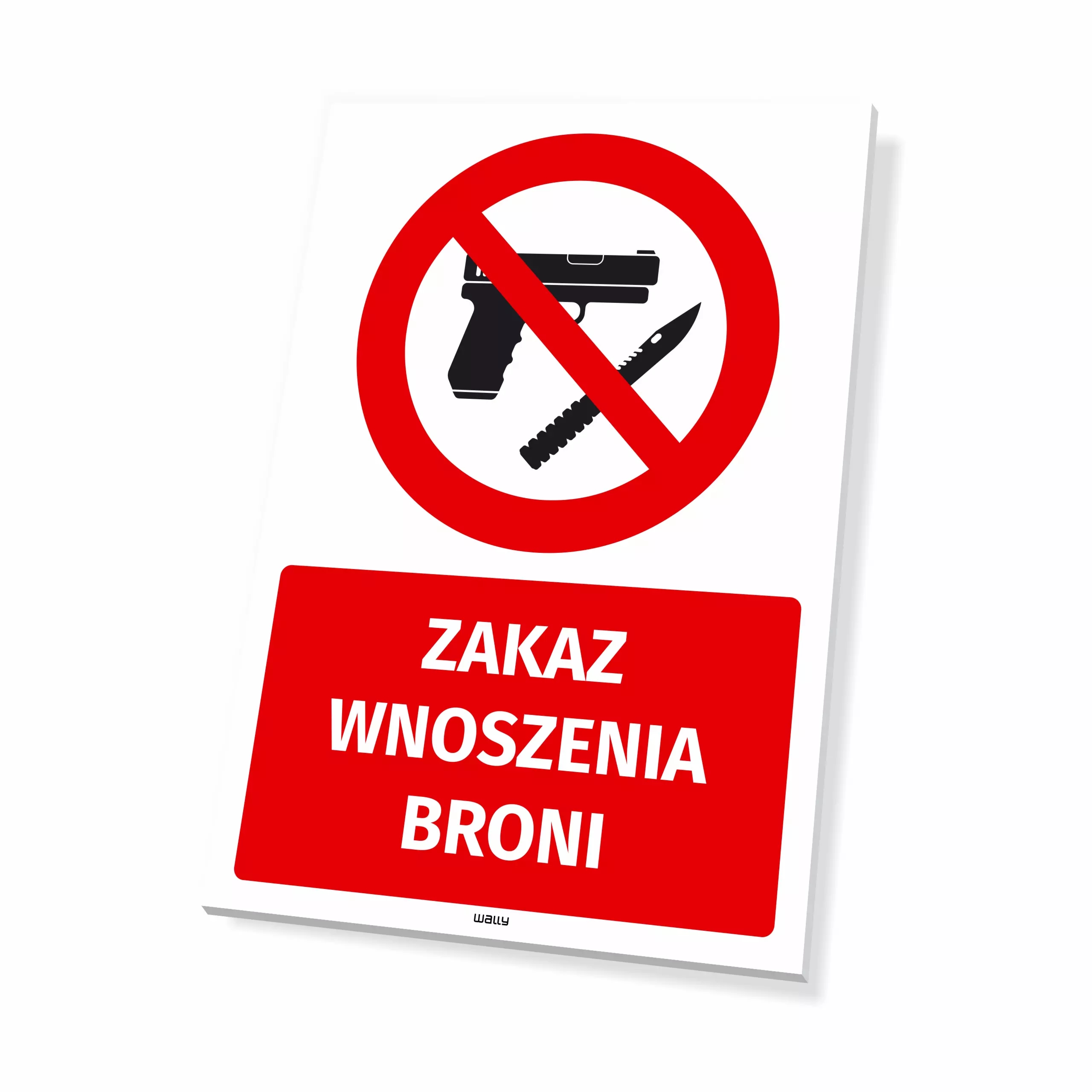 Tabliczka: Zakaz wnoszenia broni