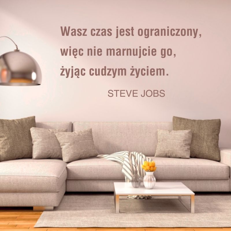 Szablon malarski sentencja: wasz czas jest ograniczony 19sm56