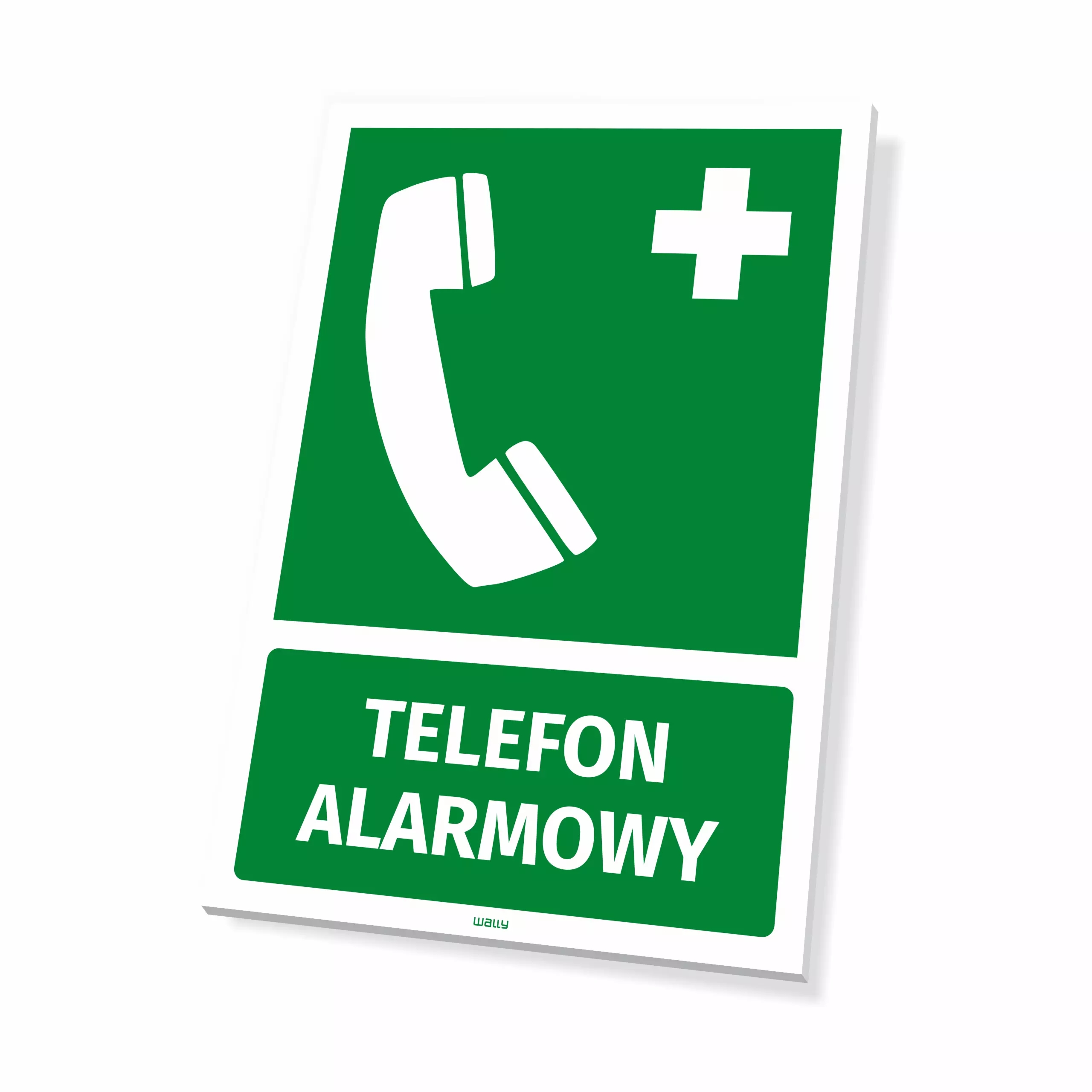 Tabliczka: telefon alarmowy