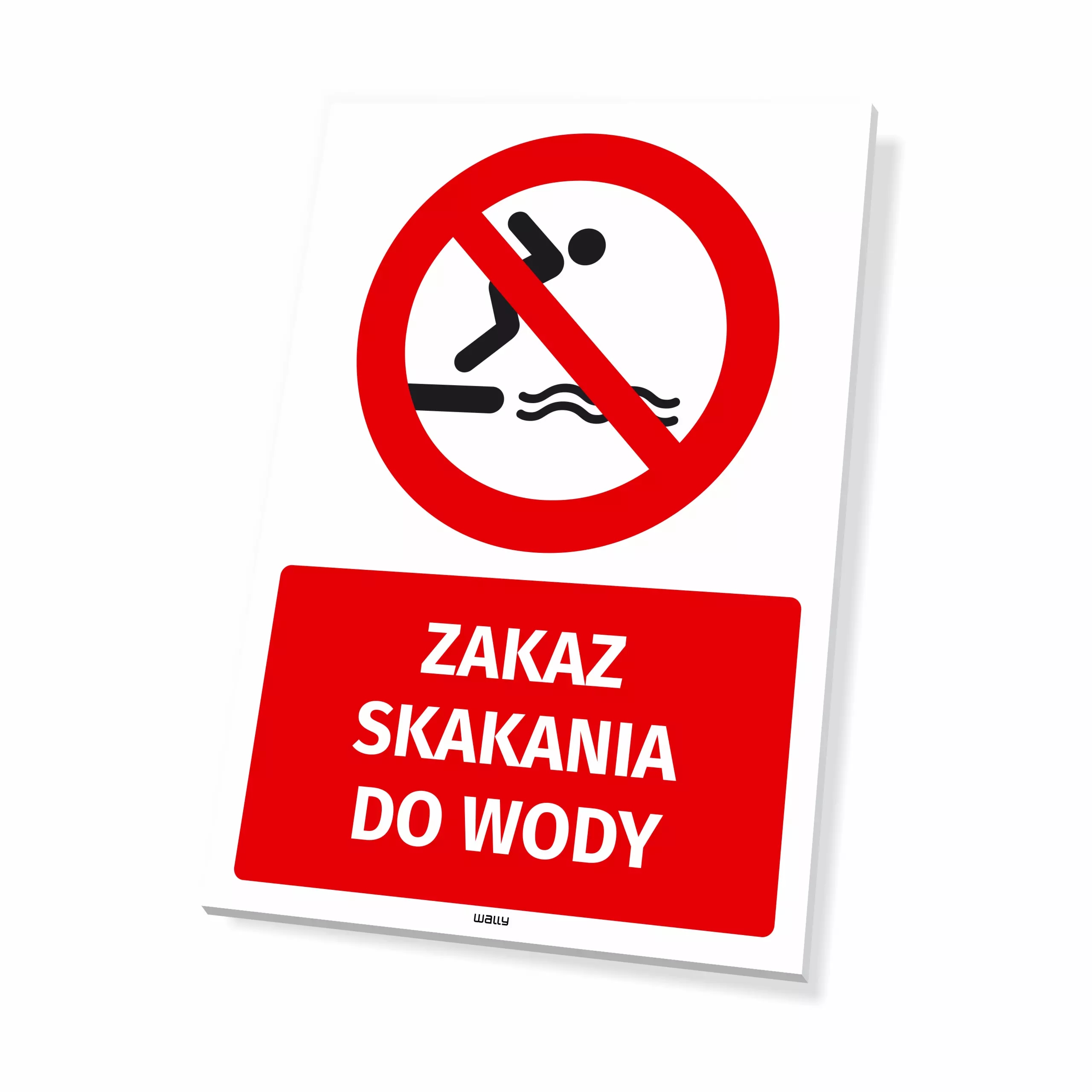 Tabliczka: Zakaz skakania do wody