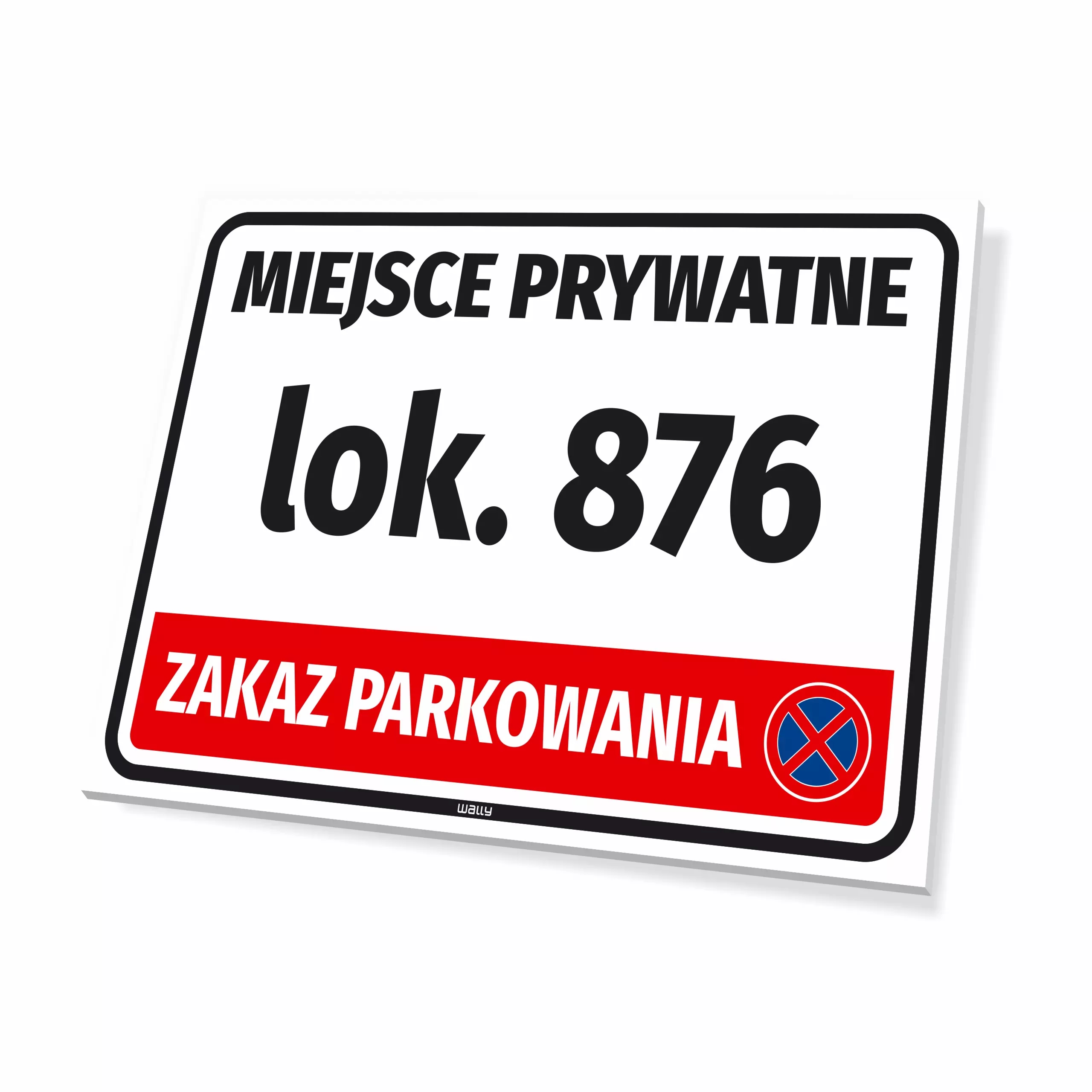 Tabliczka - miejsce prywatne z polem na oznaczenie, numer