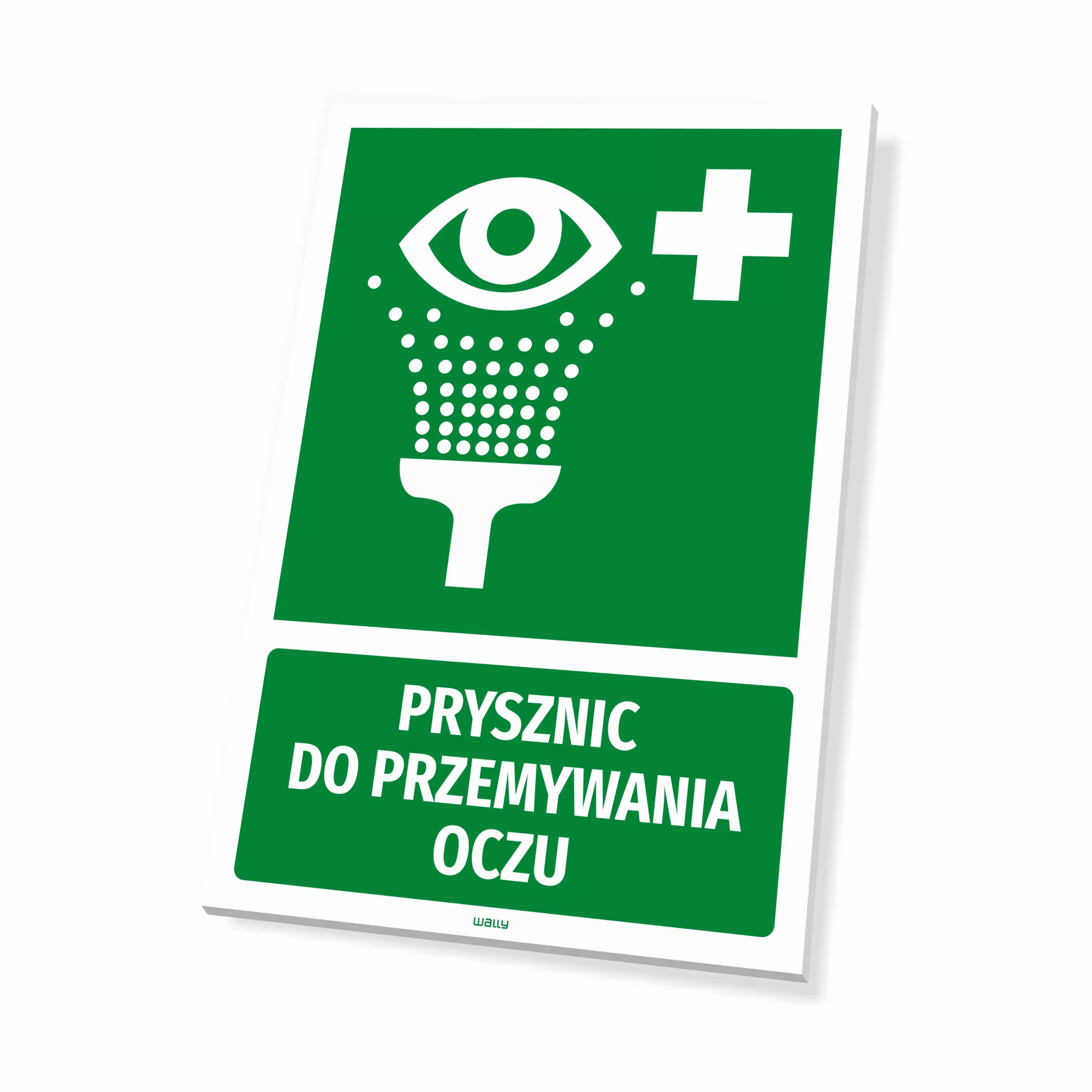 Tabliczka: prysznic do przemywania oczu