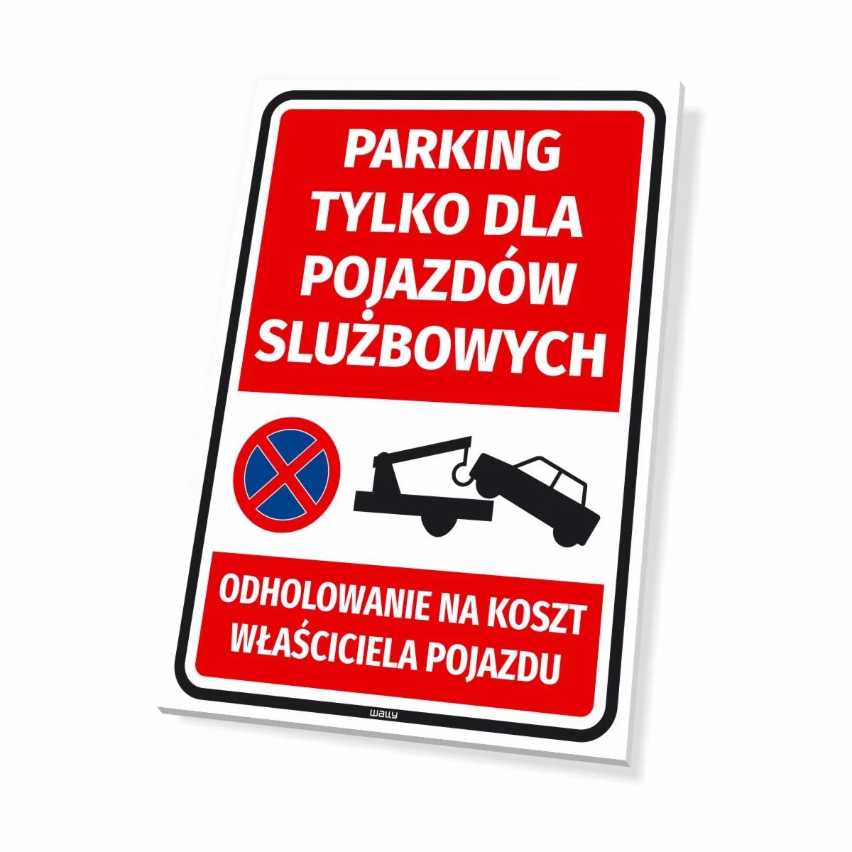 Tabliczka parkingowa: Parking tylko dla pojazdów slużbowych