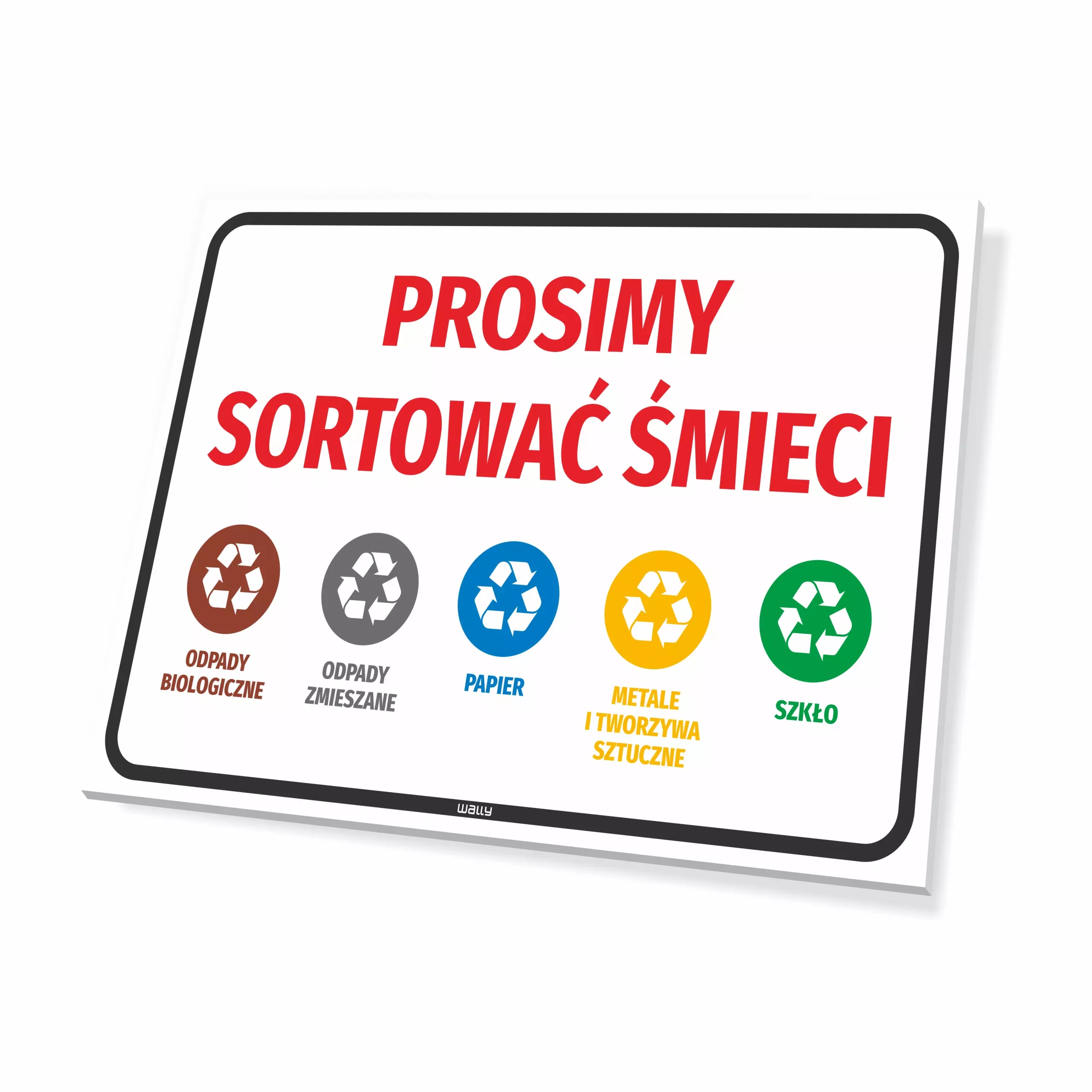 Tabliczka - Prosimy sortować śmieci