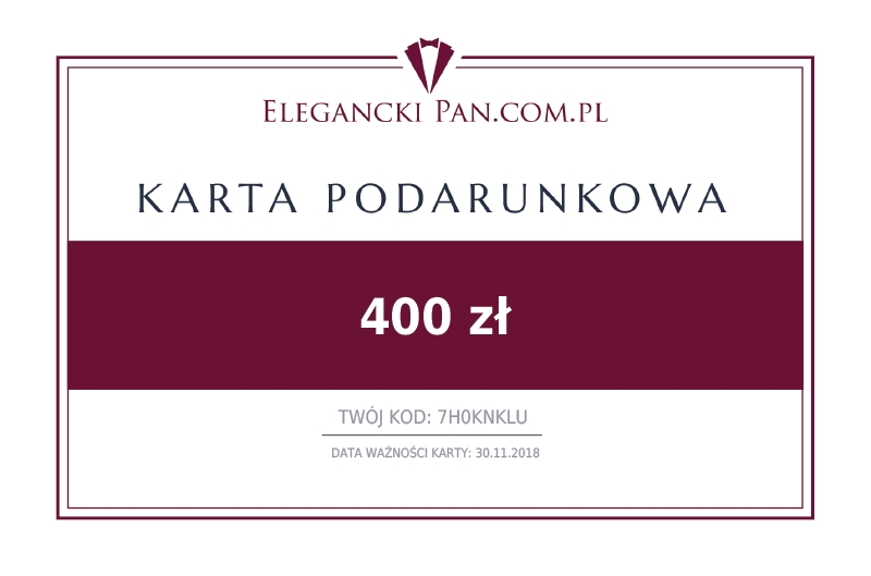 Image of Karta podarunkowa do sklepu EleganckiPan.com.pl 400 zł