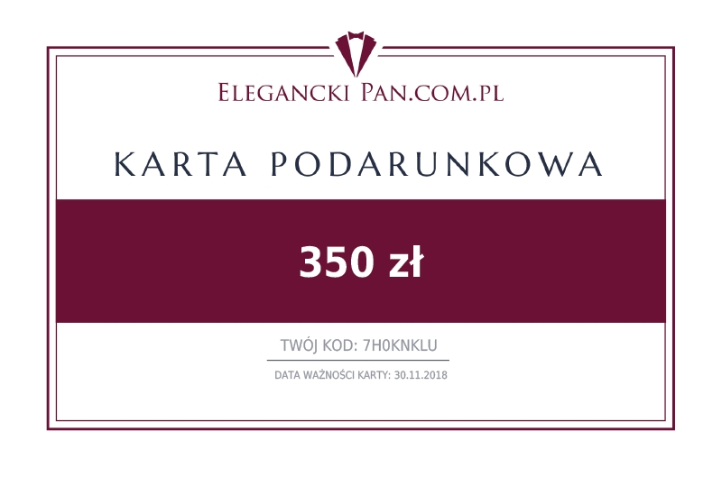 Image of Karta podarunkowa do sklepu EleganckiPan.com.pl 350 zł