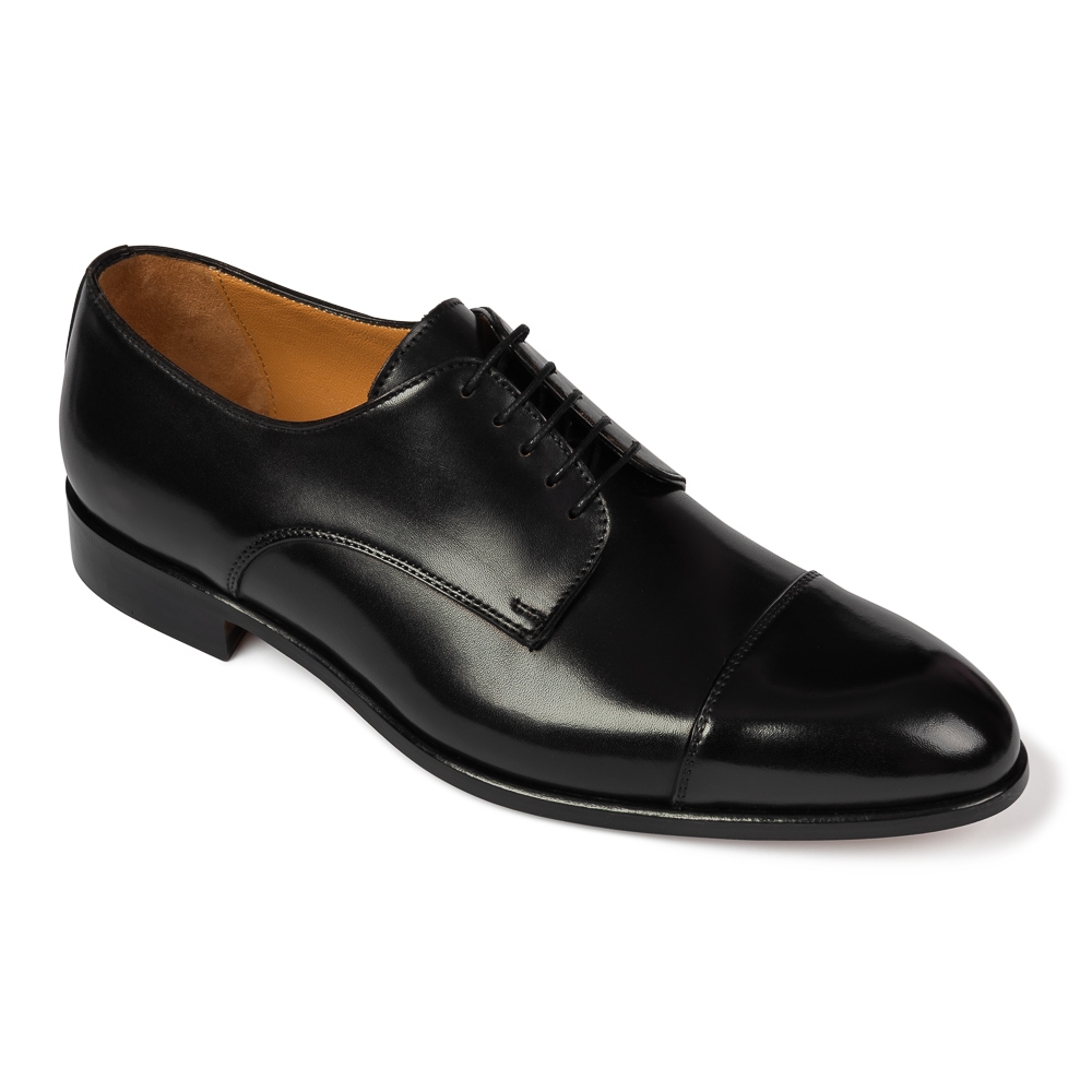 Image of Czarne eleganckie buty męskie typu Derby Van Thorn 38