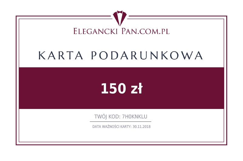 Image of Karta podarunkowa do sklepu EleganckiPan.com.pl 150 zł