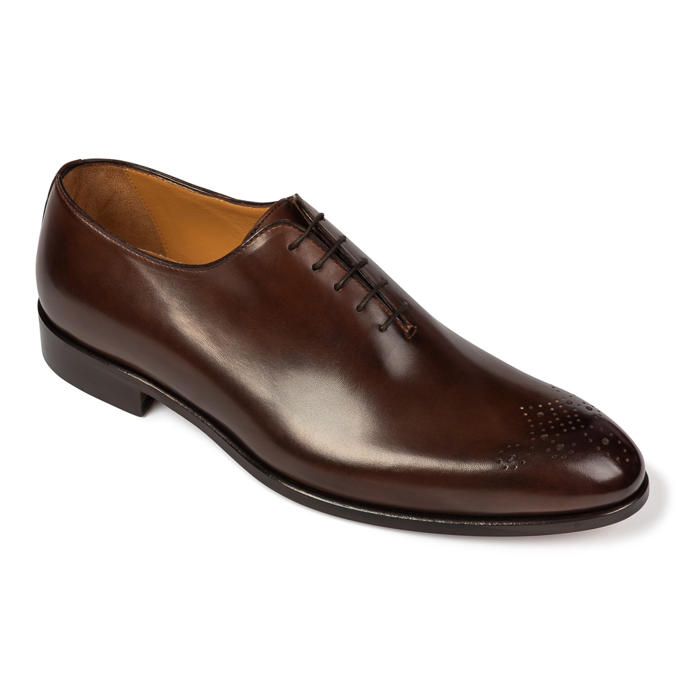 Image of Eleganckie brązowe skórzane buty lotniki Van Thorn 40