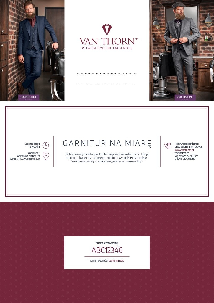 Karta podarunkowa na garnitur na miarę van thorn e-voucher (pdf)