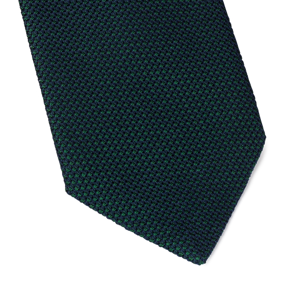 Image of Elegancki zielono - granatowy krawat VAN THORN z grenadyny