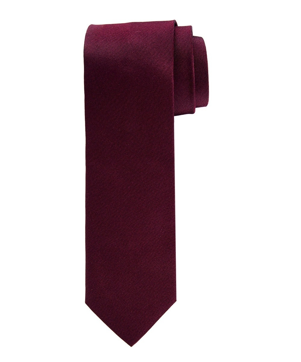 Image of Elegancki bordowy krawat jedwabny Profuomo