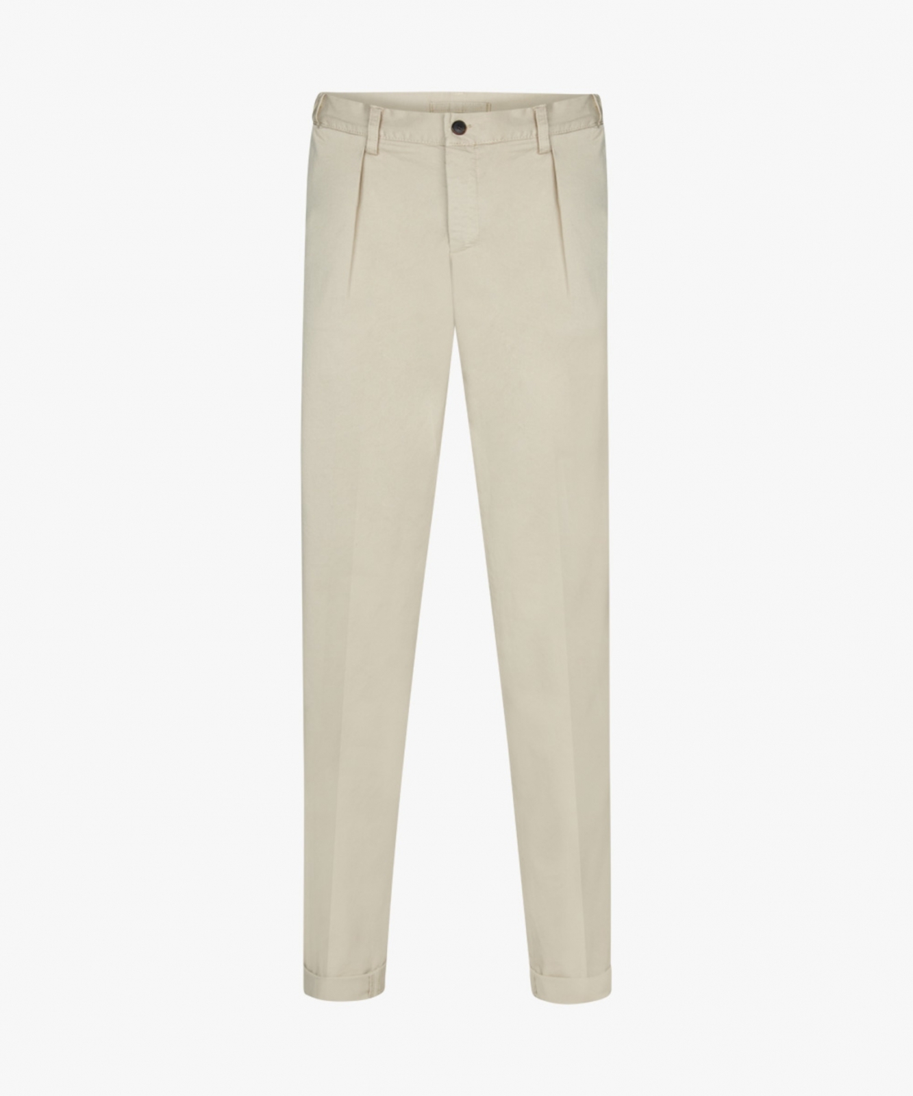 Image of Beżowe spodnie typu chino relaxed fit Profuomo