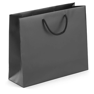 20 x Czarna torba powlekana matowa o wypukłej teksturze 300 x 250 x 100 mm