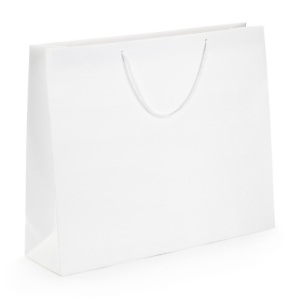 25 x Torba kraft lux z bawełnianymi uchwytami 550x450x150 mm biała