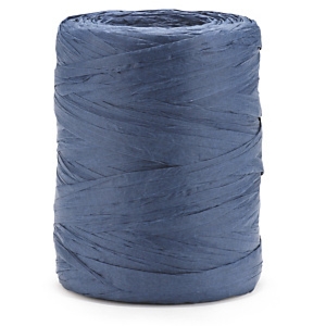 Papierowa wstążka z efektem rafii naturalnej, niebieska 8mm x 100m