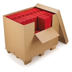 2 x Kontener z uchylnym przodem i pokrywą1200x800x500 mm
