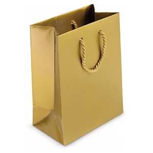 25 x Torba powlekana o wysokim połysku złota 120x160x70 mm
