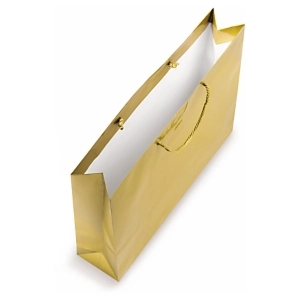 25 x Torba powlekana o wysokim połysku złota 550x450x150 mm