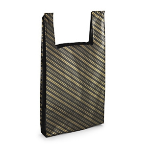 200 x Torba foliowa z uchwytem TOP 200 szt. Czarna w paski 300x600x180